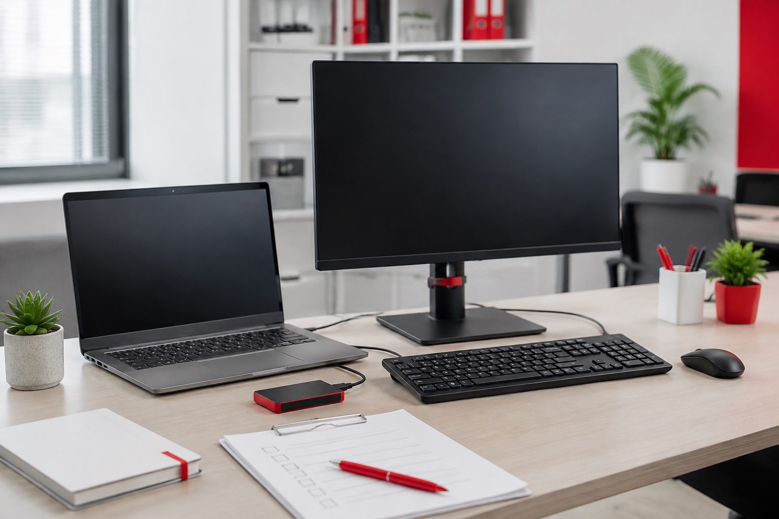 Bureau d’entreprise prêt pour soutien informatique
